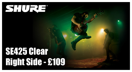 shure se425 clear right